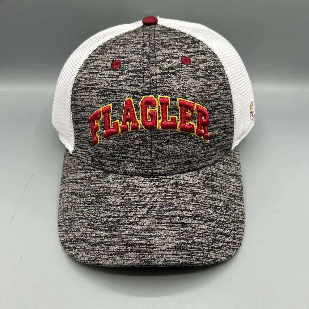 Flagler Trucker Hat Men Gray White L-XL The Game Stretch Fitted Cap New